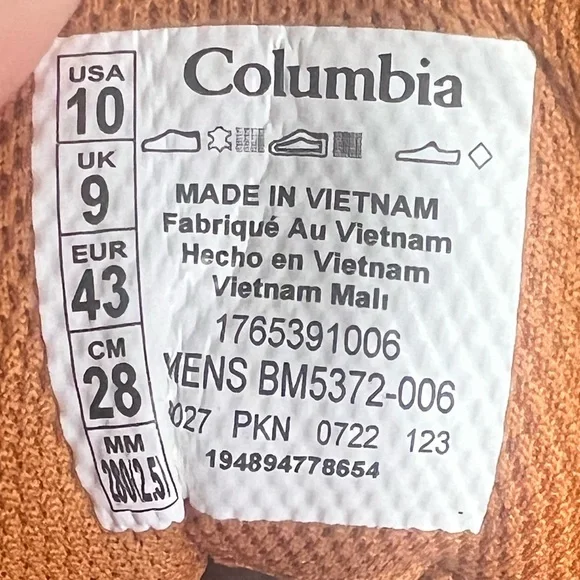 Men’s Columbia Crestwood Gray and Orange Trail Low Hiking Trail Shoes Sz 10 - Picture 10 of 11